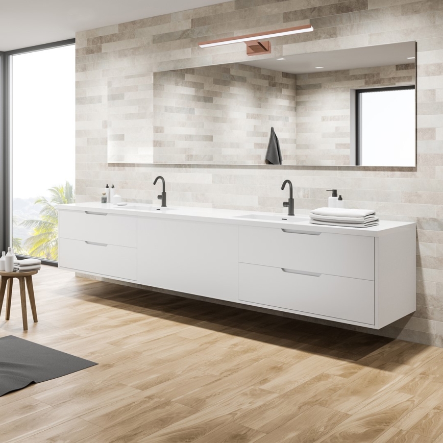 LED Iluminação para espelho de casa de banho SHINE LED/13,8W/230V 60 cm IP44 ouro rosa