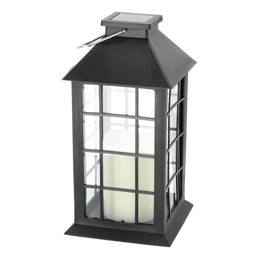 LED Iluminação suspensa solar LED/0,02W/1,2V 1xAA 2700K IP44 200 mAh preto