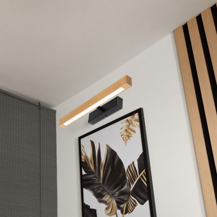 LED Iluminador para quadros VERDE LED/5,5W/230V 3000K 46 cm carvalho/preto