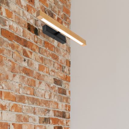 LED Iluminador para quadros VERDE LED/5,5W/230V 3000K 46 cm carvalho/preto