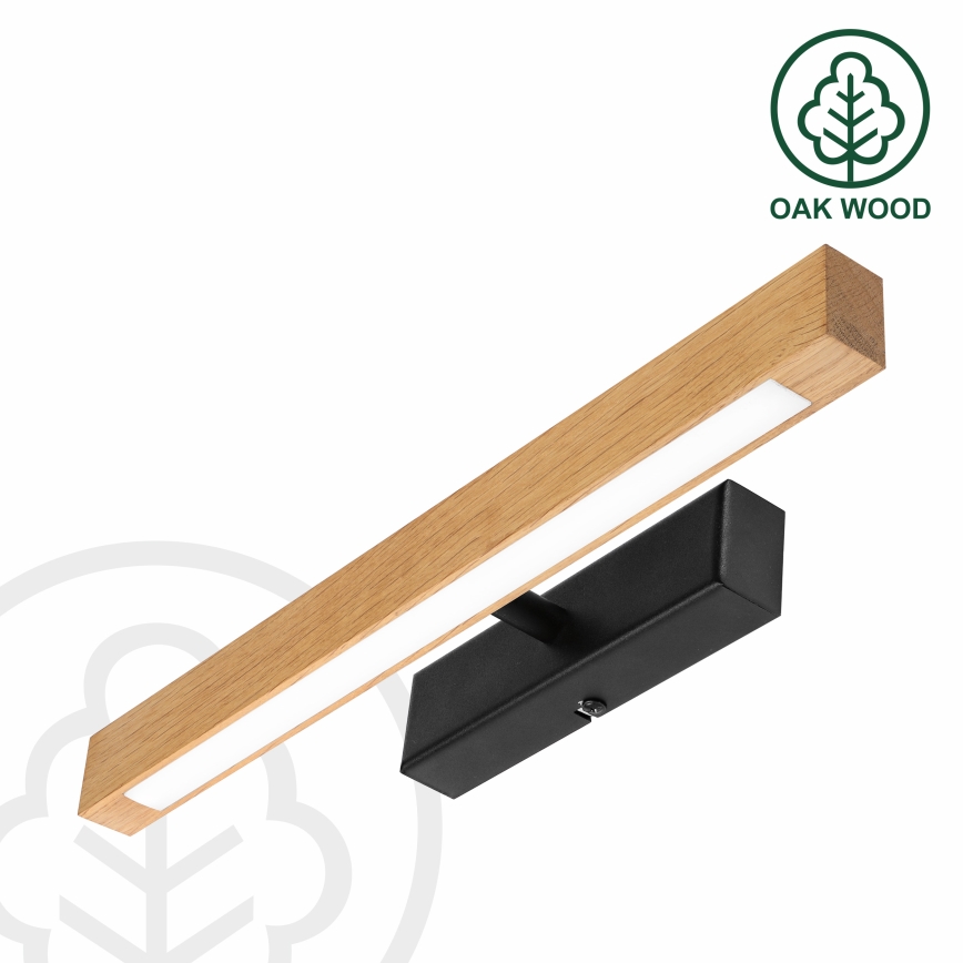 LED Iluminador para quadros VERDE LED/5,5W/230V 3000K 46 cm carvalho/preto