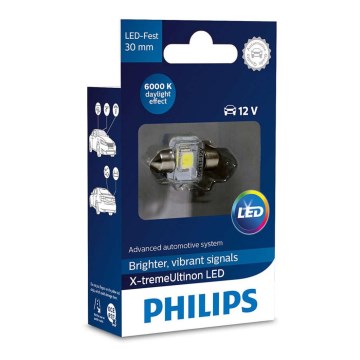 LED Lâmpada de carro Philips X-TREME ULTINON 129416000KX1 LED SV8.5–8/0,8W/12V 6000K