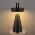 LED Lâmpada de mesa tátil recarregável e regulável para exterior HALO LED/1,5W/3,7V 3000 mAh IP44 preta