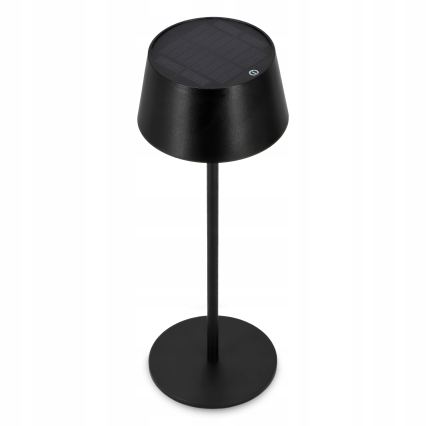 LED Lâmpada solar tátil dimerizável LED/3W/5V USB 1800 mAh IP44 preta