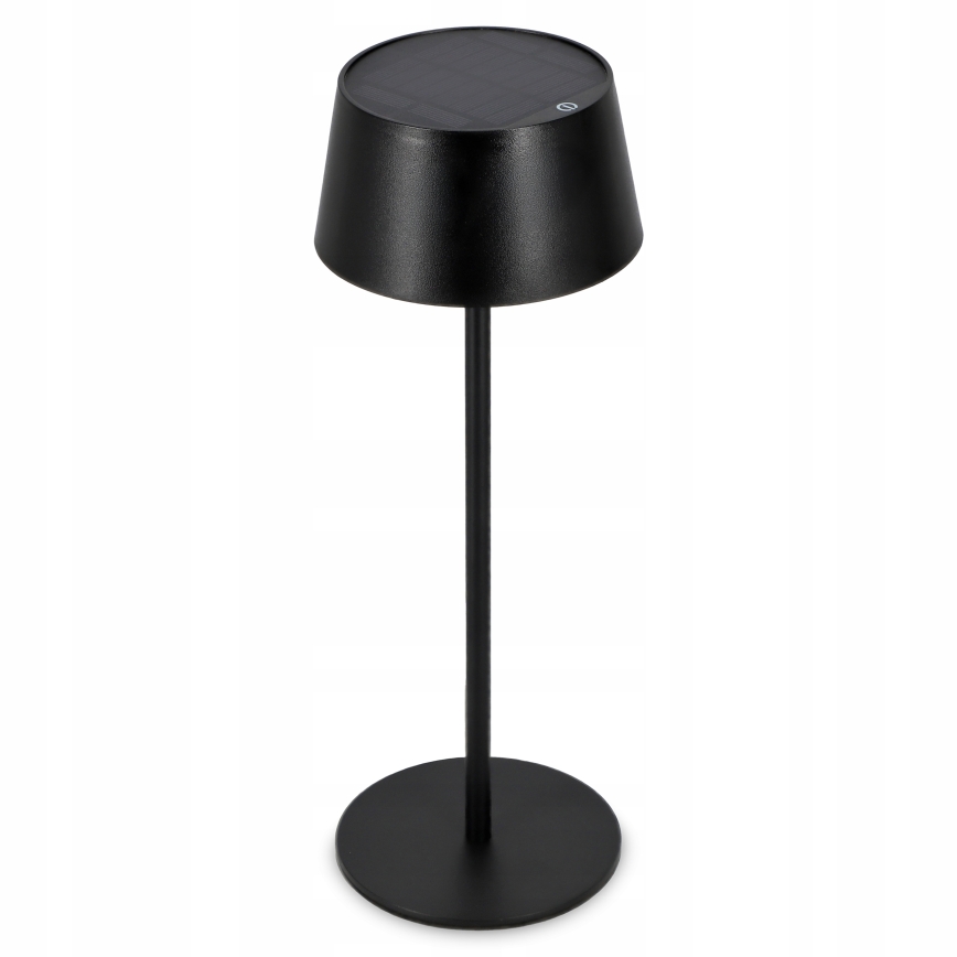 LED Lâmpada solar tátil dimerizável LED/3W/5V USB 1800 mAh IP44 preta