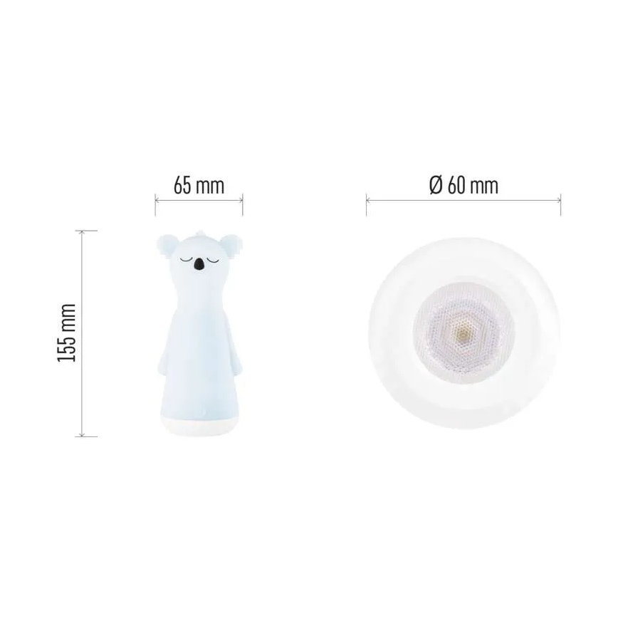 LED Lanterna infantil recarregável com intensidade regulável e luz noturna 2 em 1 LED/3,7V 1200 mAh