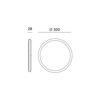 Luminária LED para casa de banho com sensor de movimento e crepúsculo NIVERA LED/18W/230V IP54 3000/4000/6000K diâmetro 30 cm branco + comando à distância