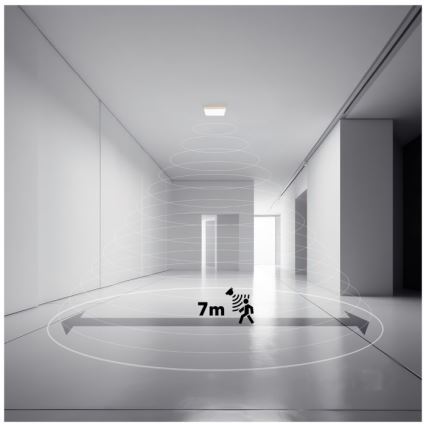 Luminária LED para casa de banho com sensor de movimento e crepúsculo NIVERA LED/24W/230V IP54 3000/4000/6000K 30x30 cm branca + comando à distância