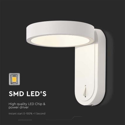 Luminária de parede LED LED/5W/230V 3000K/4000K branca