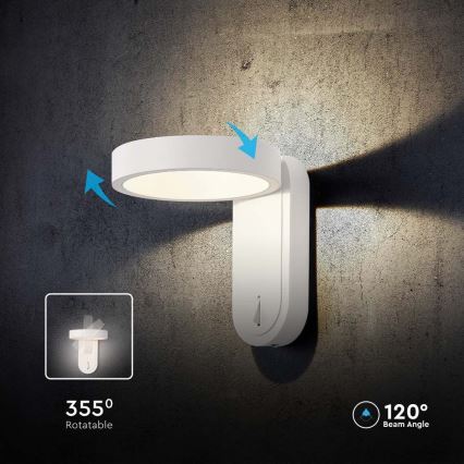Luminária de parede LED LED/5W/230V 3000K/4000K branca