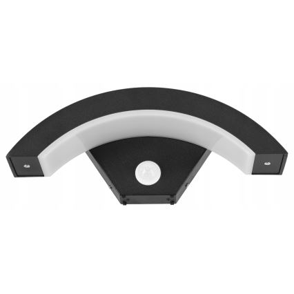 Aplique de parede para exterior com LED e sensor de movimento, 10W/230V, IP54, preto