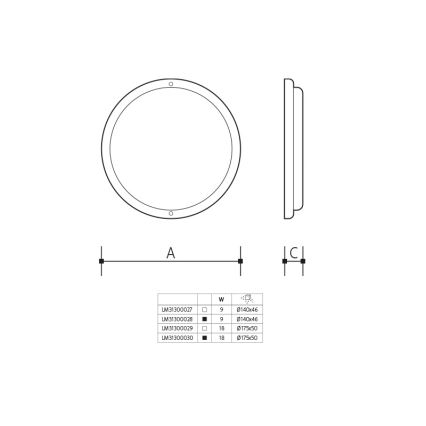 LED Luminária de parede para exterior LED/9W/230V IP54 preta