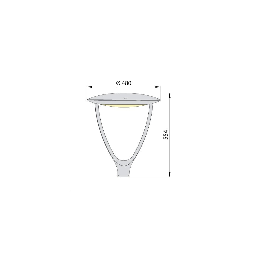 LED Luminária de rua PARK SOFT LED/60W/230V 4000K IP65
