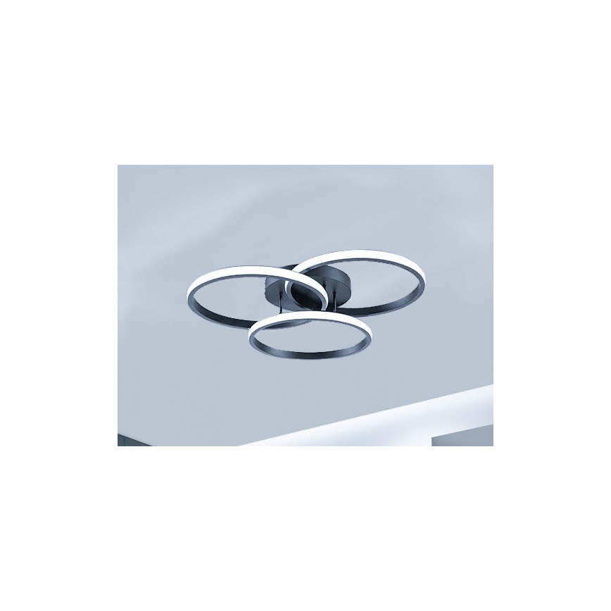 Candeeiro de teto LED regulável 70W/230V 3000-6500K preto + controlo remoto