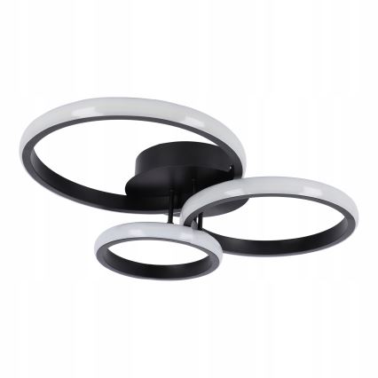 Candeeiro de teto LED regulável 70W/230V 3000-6500K preto + controlo remoto