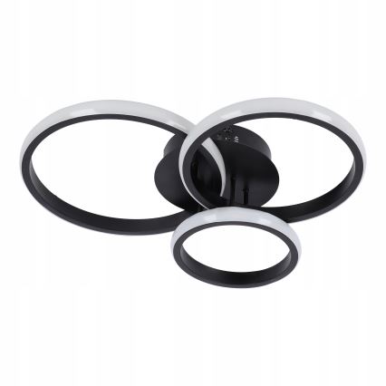 Candeeiro de teto LED regulável 70W/230V 3000-6500K preto + controlo remoto