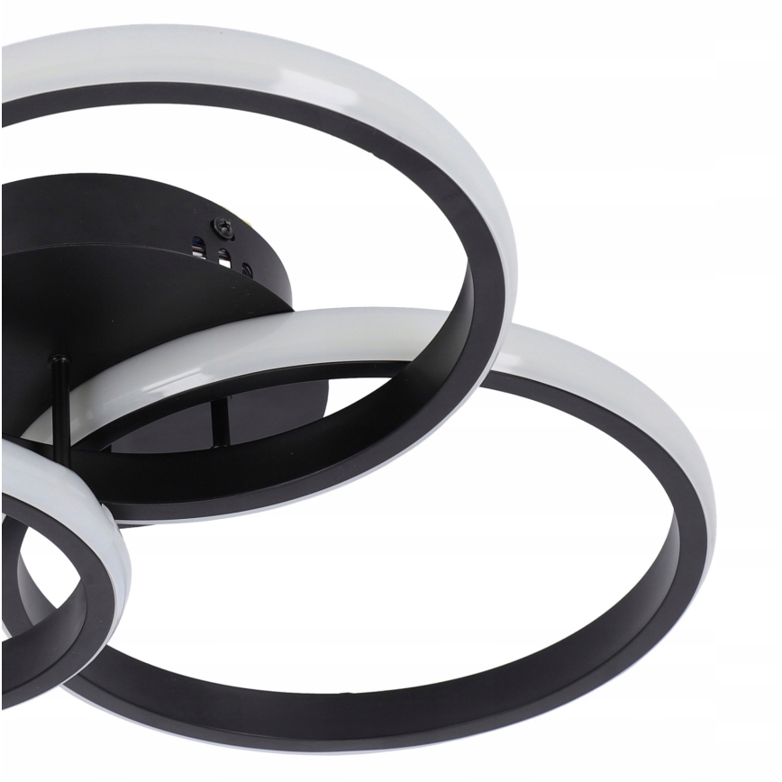 Candeeiro de teto LED regulável 70W/230V 3000-6500K preto + controlo remoto