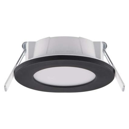 Luminária de teto embutida para banheiro LED LORI LED/4,5W/230V IP65 2700/4000K diâmetro 8,5 cm preta