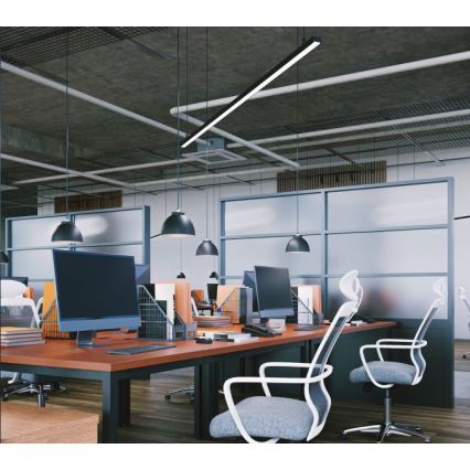 Luminária de teto LED sobreposta/pendente KOLINE LED/40W/230V 3000/4000/6500K 120 cm preta