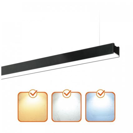 Luminária de teto LED sobreposta/pendente KOLINE LED/40W/230V 3000/4000/6500K 120 cm preta