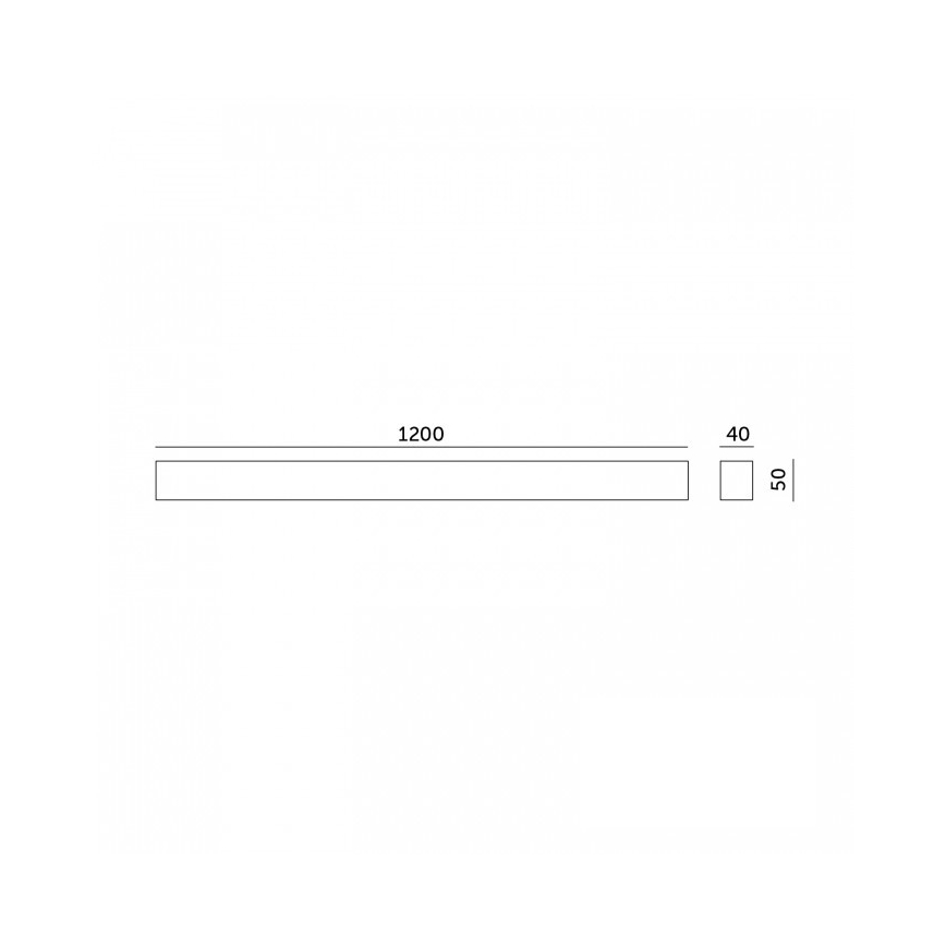 Luminária de teto LED sobreposta/pendente KOLINE LED/40W/230V 3000/4000/6500K 120 cm preta