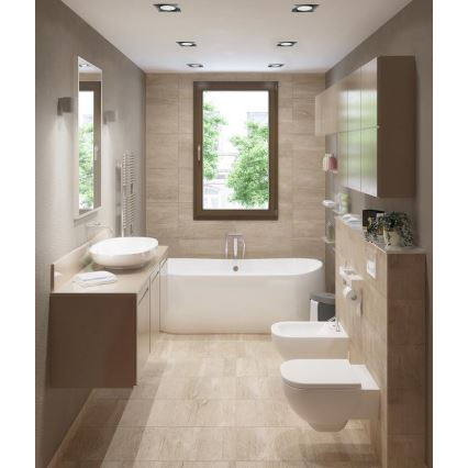 Luminária de teto embutida para banheiro LED BONO LED/5W/230V 3000K IP65 cromo brilhante