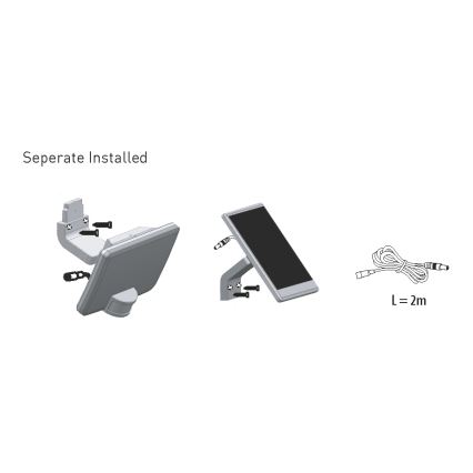 Luminária de parede solar LED com sensor LED/12W/3,7V 4000 mAh IP54