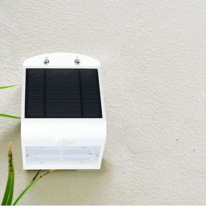 Luminária de parede solar LED com sensor LED/3W/3,7V 3000/4000K IP65 2000 mAh branca