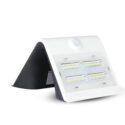 Luminária de parede solar LED com sensor LED/3W/3,7V 3000/4000K IP65 2000 mAh branca