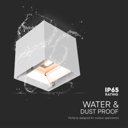 Luminária de parede solar LED com sensor LED/3W/3,7V IP65 4000K 2600 mAh branca