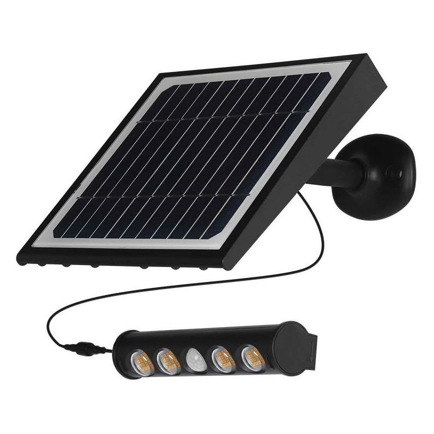Luminária de parede solar LED com sensor LED/8W/3,7V IP65 6000K 4000 mAh