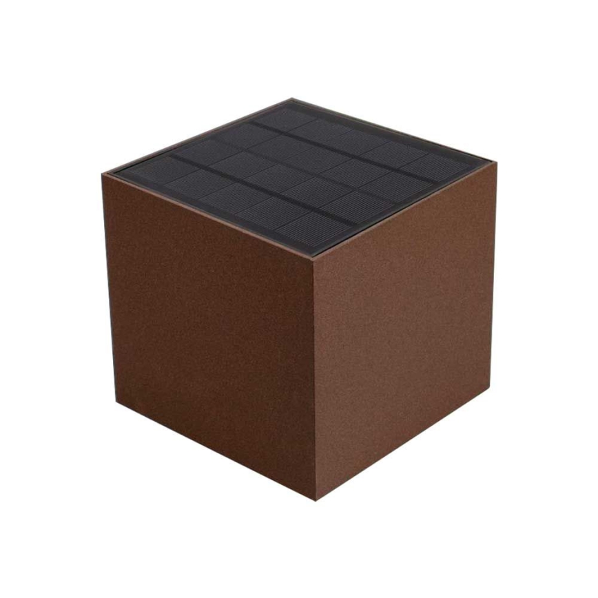 Luminária de parede solar LED com sensor LED/9W/3,7V 3000/4000/5000K 2600 mAh IP65 marrom