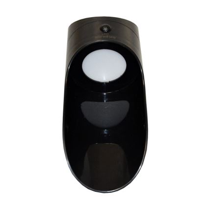 Luminária de Parede Solar LED com Sensor PALESA LED/1W/3,7V IP65 1800 mAh preta