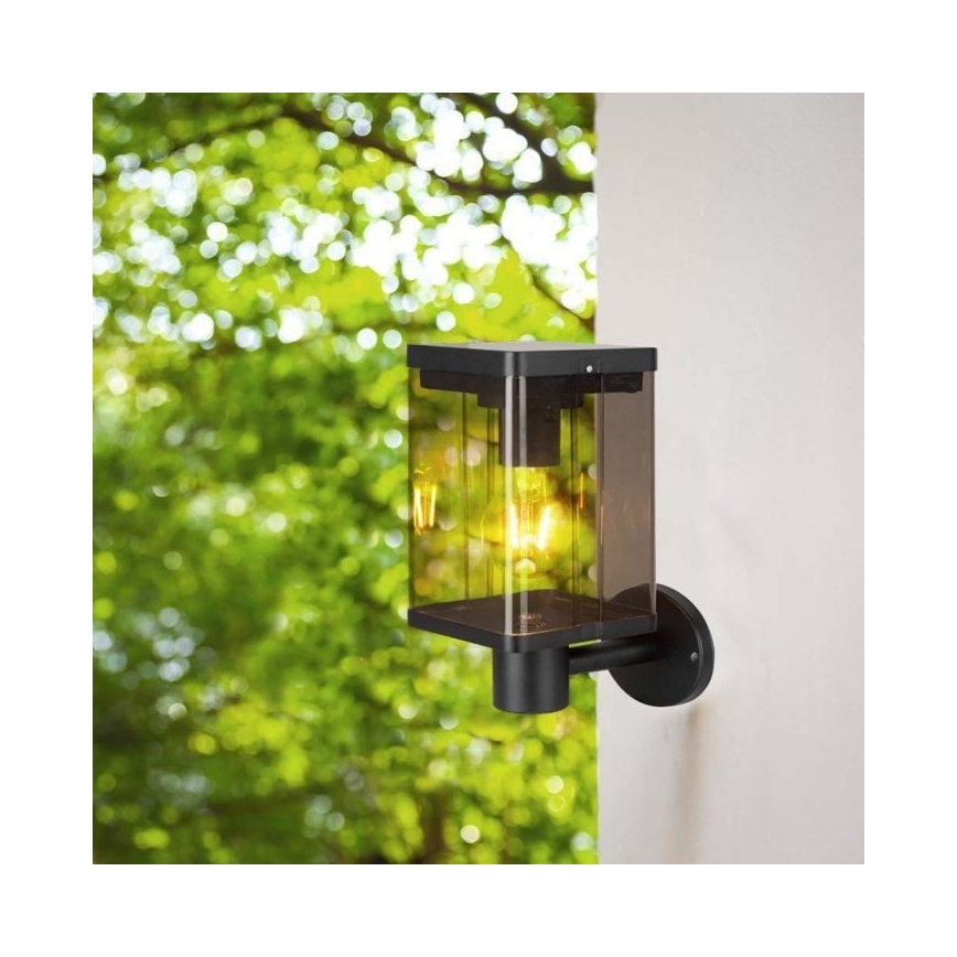 Luminária de parede solar LED para exterior com sensor LED/2,5W/3,7V 3000K IP54 2000 mAh