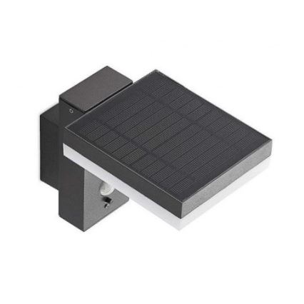 Luminária de parede solar LED para exterior com sensor LED/5,5W/3,7V 3000K IP54 2200 mAh