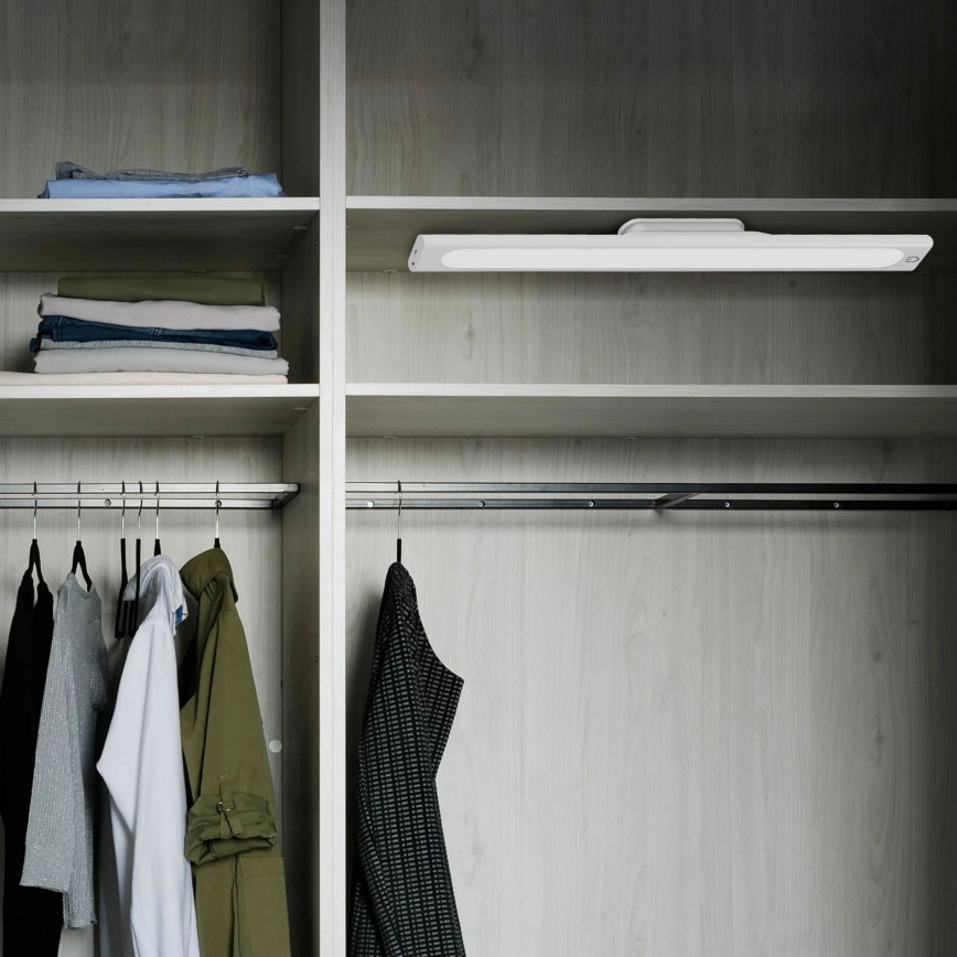 Luz LED magnética tátil para baixo, LED/2,5W/5V USB 2700/4000/6500K 1200 mAh 35 cm branco