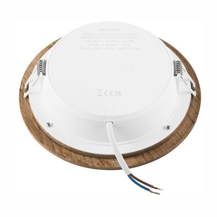 Luminária de embutir LED WOODY SPOT LED/16,5W/230V 4000K nogueira Ø 18,5 cm