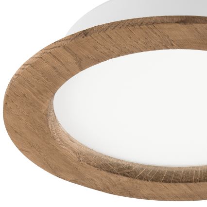 Luminária de embutir LED WOODY SPOT LED/16,5W/230V 4000K nogueira Ø 18,5 cm
