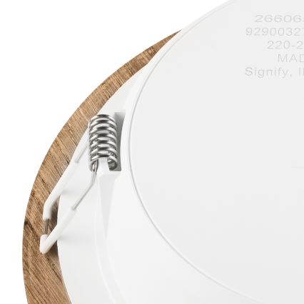 Luminária de embutir LED WOODY SPOT LED/16,5W/230V 4000K nogueira Ø 18,5 cm