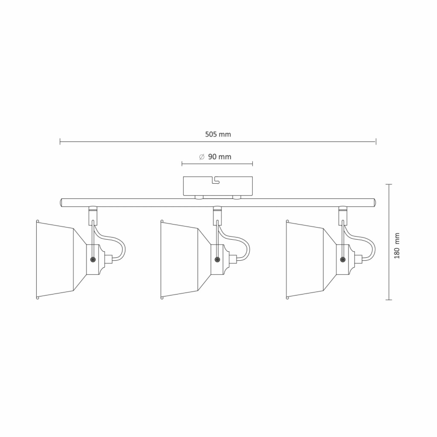 LED Luz de teto embutida 3xE14/8W/230V