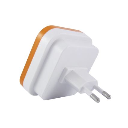 LED Luz noturna com sensor crepuscular LED/0,5W/230V laranja