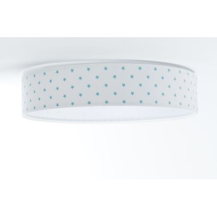 Luminária de teto infantil LED GALAXY KIDS LED/24W/230V estrelas branco/turquesa