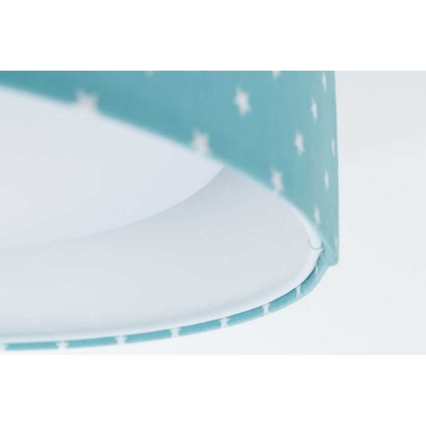 Luminária de teto infantil LED GALAXY KIDS LED/24W/230V estrelas turquesa/branco