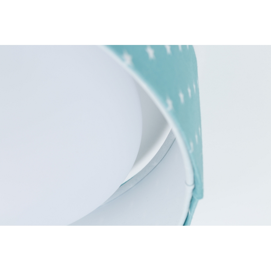 Luminária de teto infantil LED GALAXY KIDS LED/24W/230V estrelas turquesa/branco