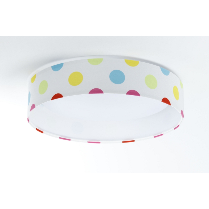 Luminária de teto infantil LED GALAXY KIDS LED/24W/230V com bolinhas coloridas