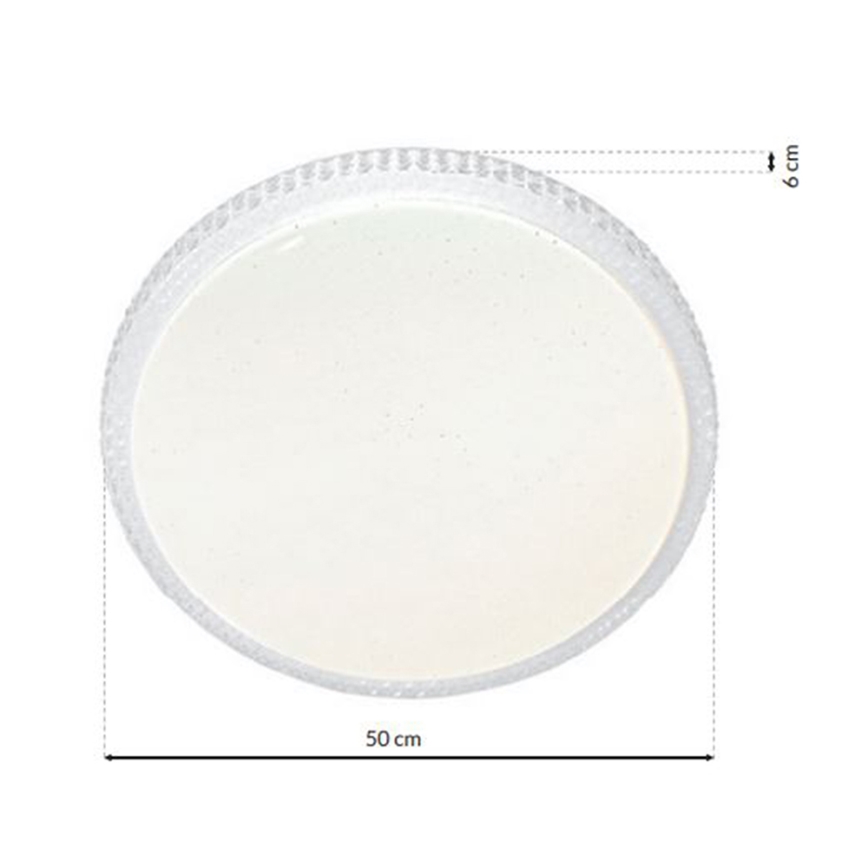 LED Plafon regulável CRUZ com controlo remoto LED/66W/230V 3300lm