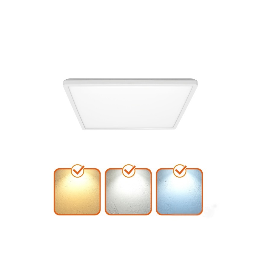 Luminária de teto LED para banheiro NIVERA LED/12W/230V IP54 3000/4000/6000K 22,5x22,5 cm branca