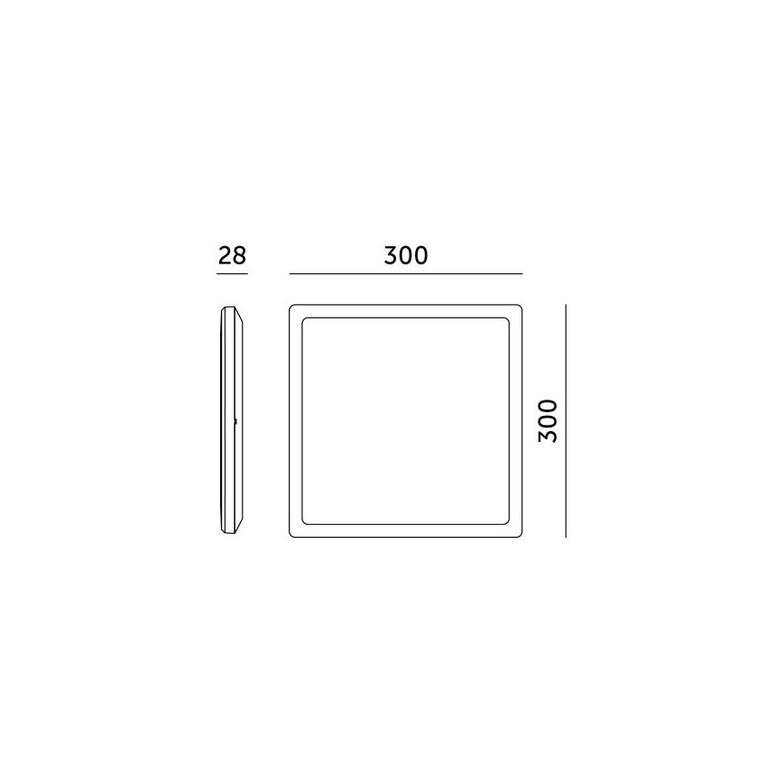 Luminária de teto LED para banheiro NIVERA LED/24W/230V IP54 3000/4000/6000K 30x30 cm branca