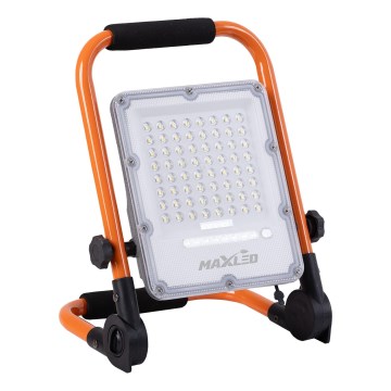 LED Refletor recarregável dimerizável com suporte LED/50W/3,2V 4500K 5000 mAh IP65 laranja