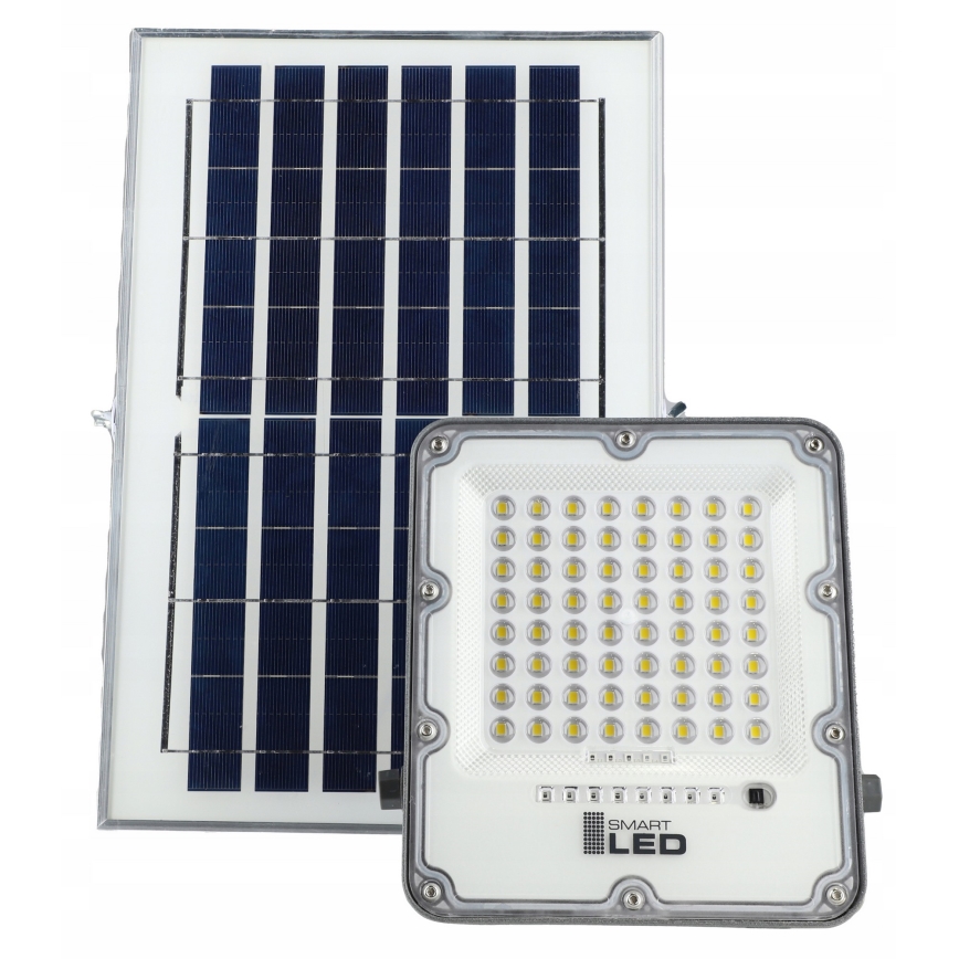 Refletor solar LED dimável LED/50W/3,2V 5000K 6000 mAh IP65 preto + controlo remoto